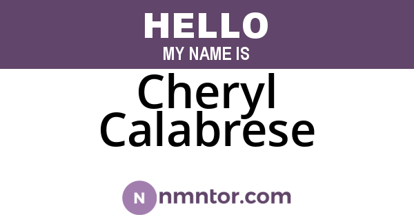 Cheryl Calabrese