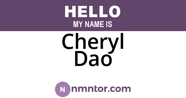 Cheryl Dao