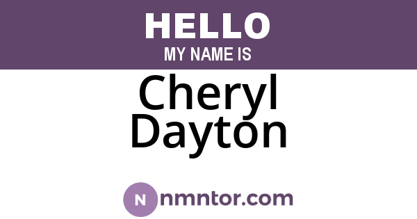 Cheryl Dayton