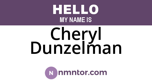 Cheryl Dunzelman