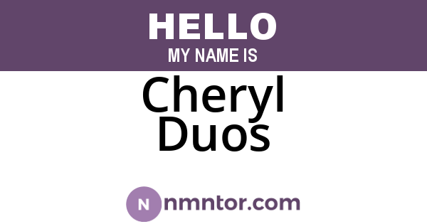 Cheryl Duos