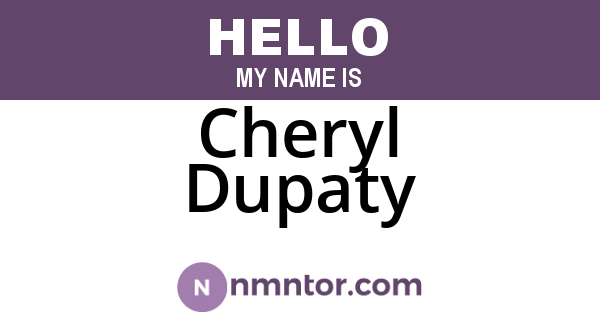 Cheryl Dupaty