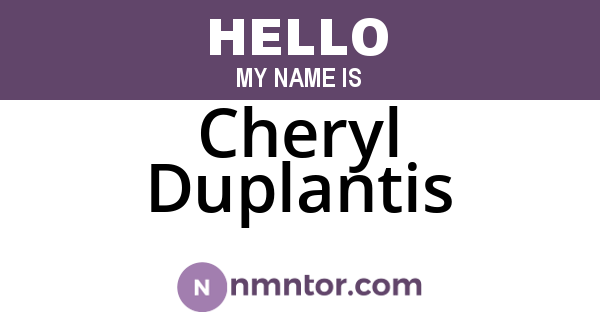 Cheryl Duplantis