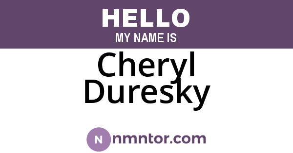 Cheryl Duresky