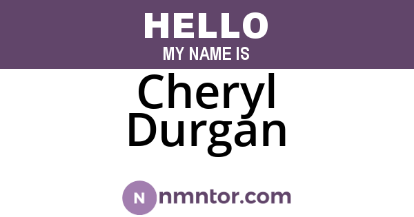 Cheryl Durgan