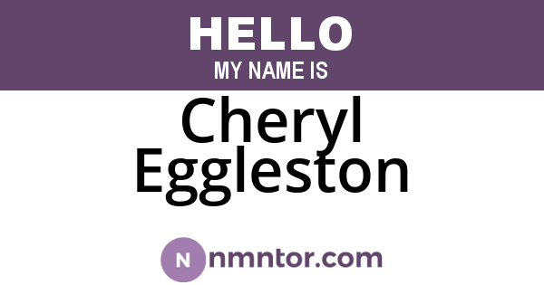 Cheryl Eggleston
