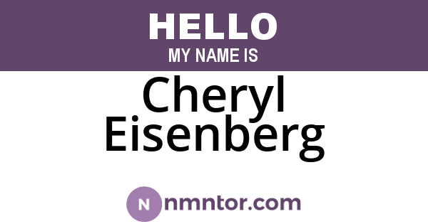 Cheryl Eisenberg