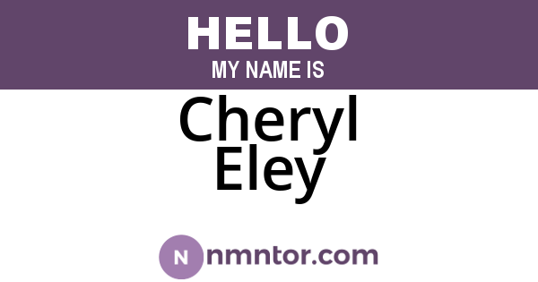 Cheryl Eley