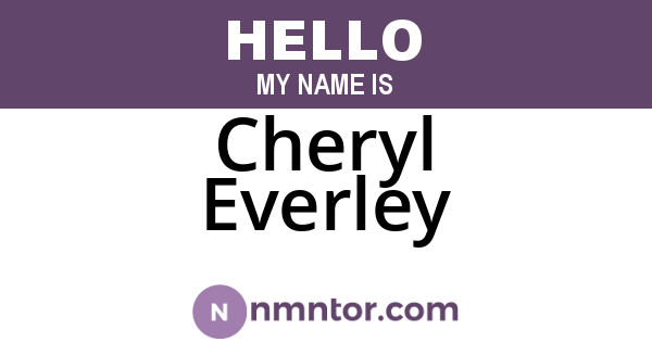 Cheryl Everley