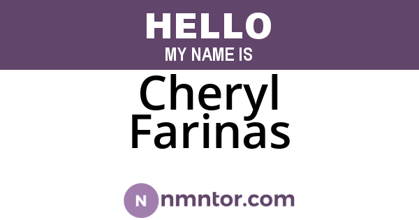 Cheryl Farinas