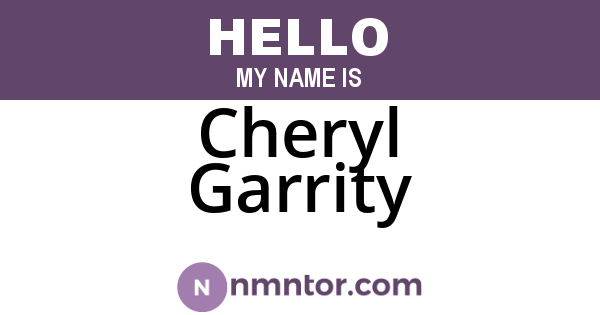 Cheryl Garrity