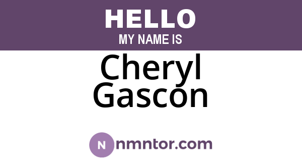 Cheryl Gascon