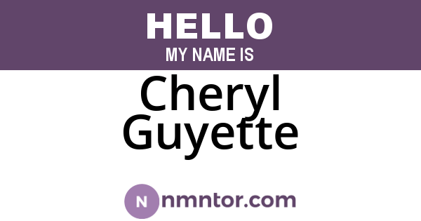 Cheryl Guyette
