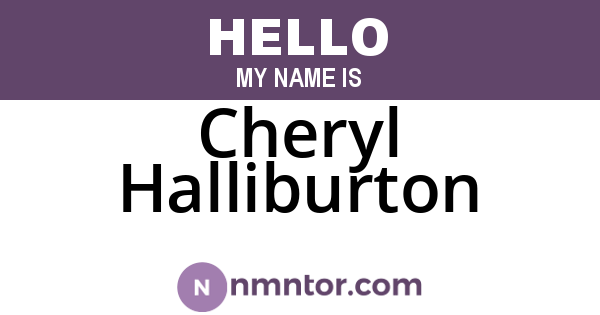 Cheryl Halliburton