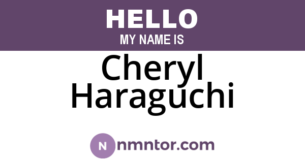 Cheryl Haraguchi