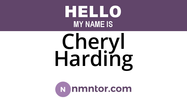 Cheryl Harding