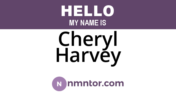Cheryl Harvey