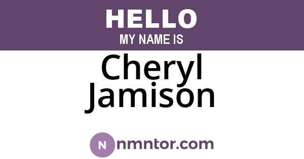 Cheryl Jamison