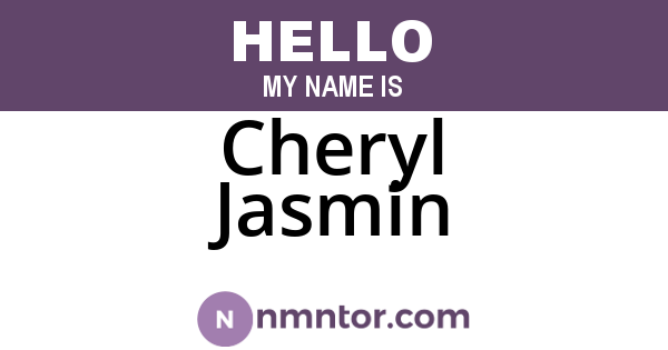 Cheryl Jasmin