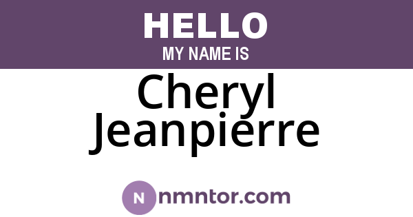 Cheryl Jeanpierre