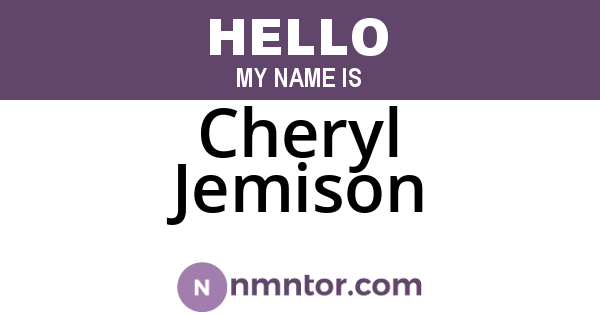 Cheryl Jemison