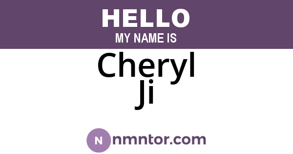 Cheryl Ji