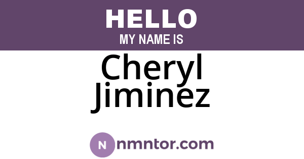 Cheryl Jiminez