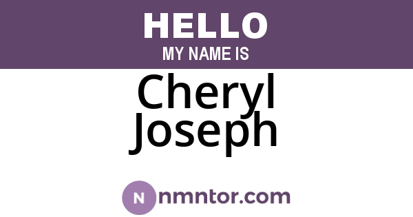 Cheryl Joseph