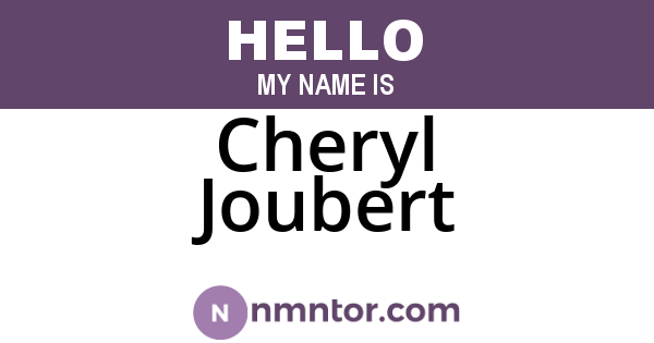 Cheryl Joubert