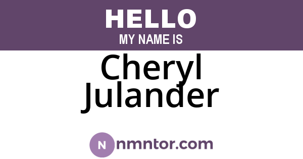 Cheryl Julander