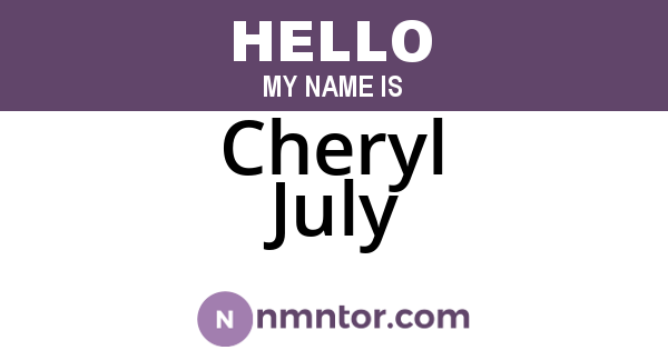 Cheryl July