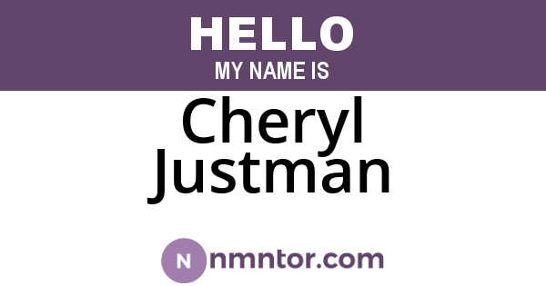 Cheryl Justman