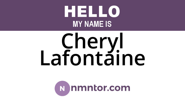 Cheryl Lafontaine
