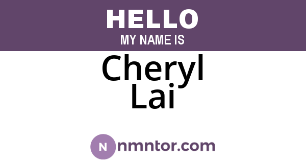 Cheryl Lai