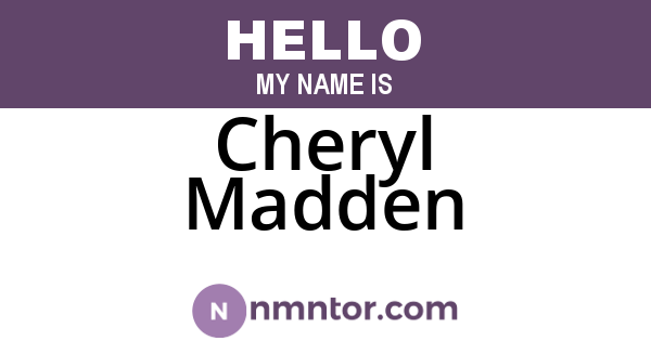 Cheryl Madden