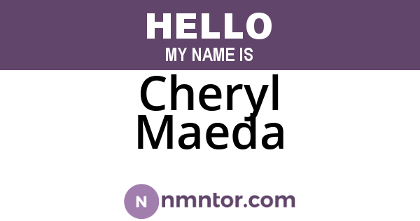 Cheryl Maeda