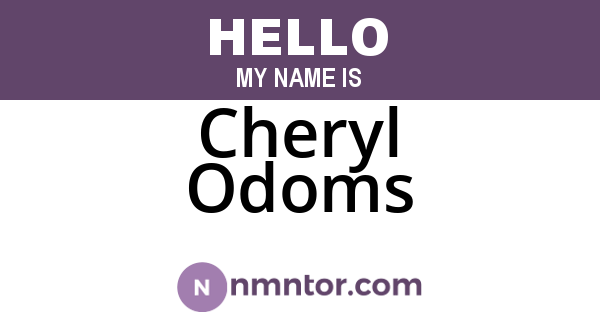 Cheryl Odoms