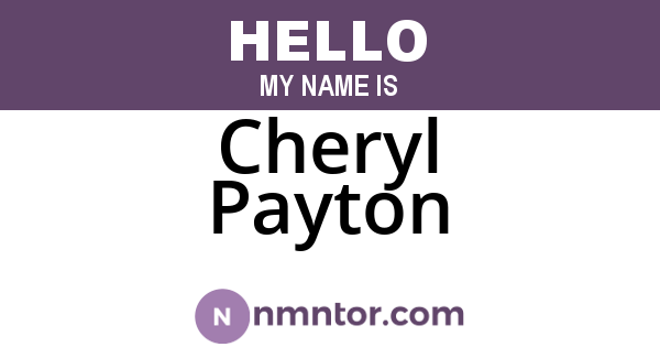 Cheryl Payton