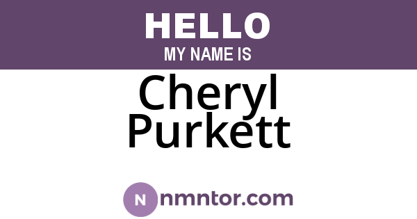 Cheryl Purkett