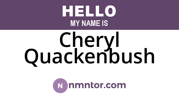 Cheryl Quackenbush