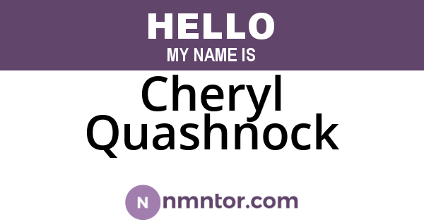 Cheryl Quashnock