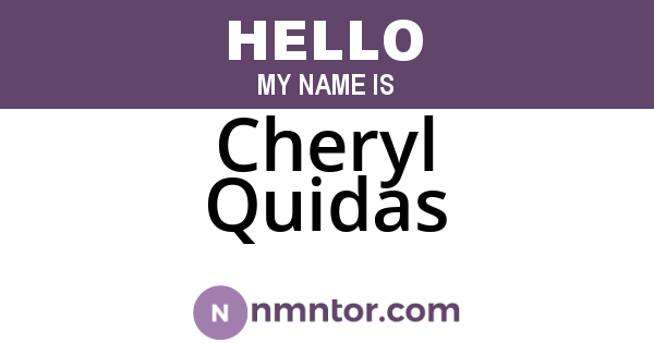 Cheryl Quidas