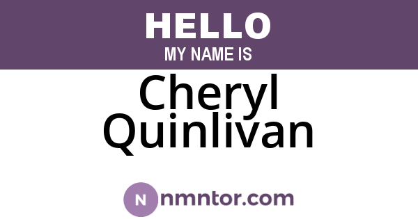 Cheryl Quinlivan