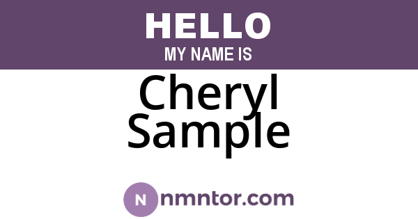 Cheryl Sample