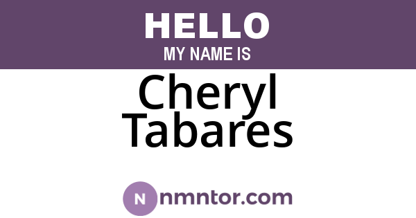 Cheryl Tabares