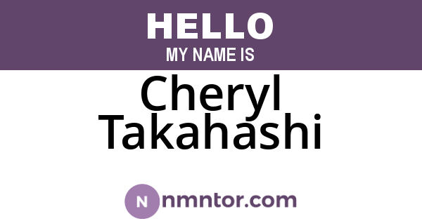 Cheryl Takahashi