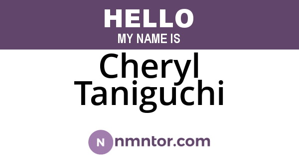 Cheryl Taniguchi