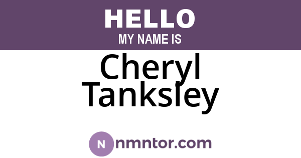 Cheryl Tanksley