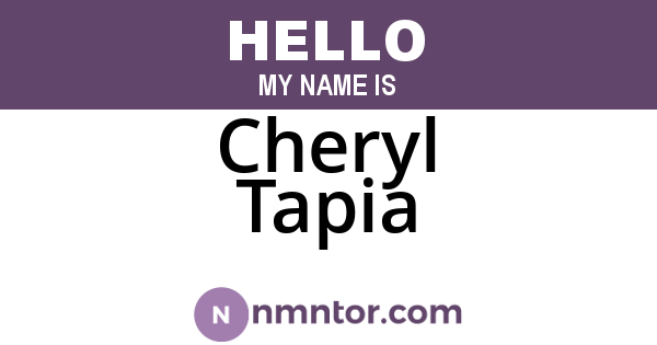 Cheryl Tapia