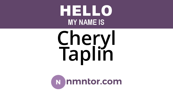 Cheryl Taplin